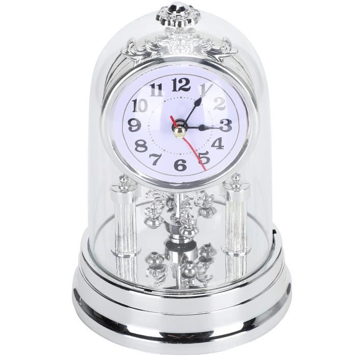 DERCLIVE Style Rétro Européen en Forme de Poulet en Forme de Fer Horloge de Table de Bureau Horloge Ornement Maison Cadeaux Artisanaux