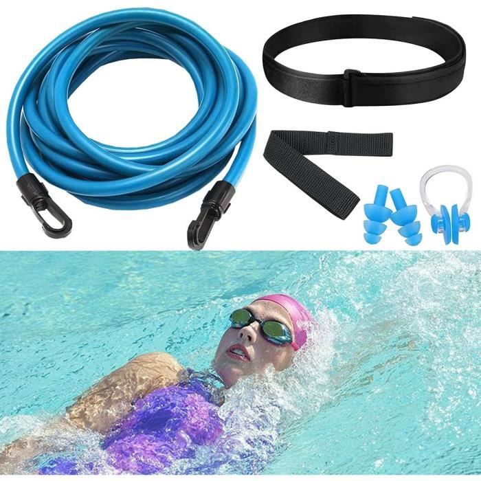 4 m Gohytal Sangle de natation réglable pour piscine Corde élastique Résistance de natation Pour enfants et adultes