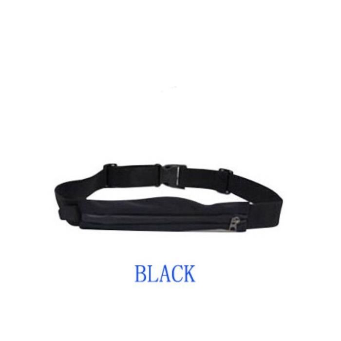 Sac Banane Sport Noir - Petit Rangement Pour Téléphone - Pour Homme Et Femme - Idéal Voyage, Rando