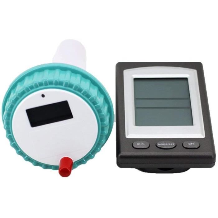 thermomètre numérique Flottant sans Fil avec émetteur LCD thermomètre étanche pour Piscine Jacuzzi Free Size comme sur limage Spa EMVANV Thermomètre de Piscine Flottant