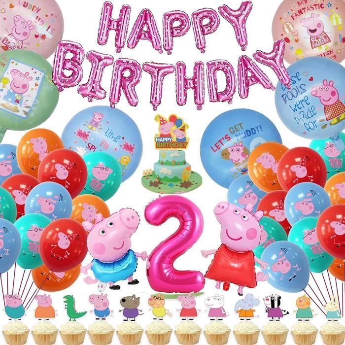 Peppa Pig Décorations D'Anniversaire En Ballon Pour Filles De 3