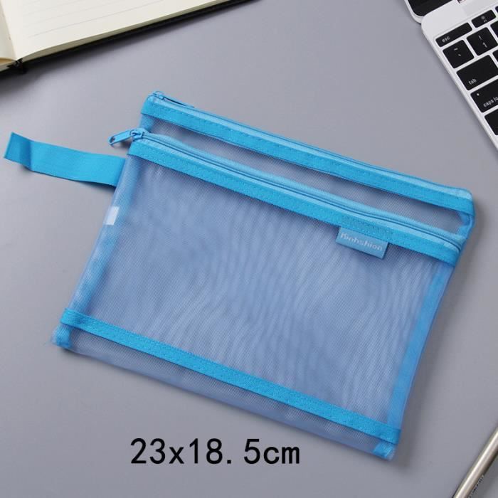 Trousse Transparente Pour Examens - Plastique Durable Avec 2 Fermetures éclair Rouges - Conforme Aux Règles D'examen GCSE