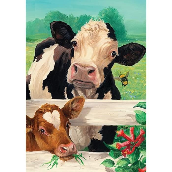 Vache Peinture En Diamant Kits Pour Adultes Enfants,5D Rond Livre