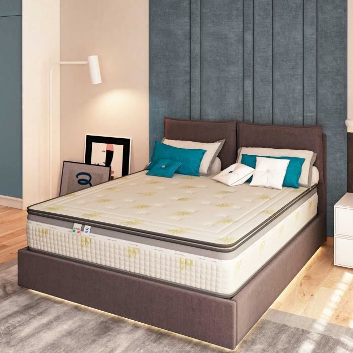 Matelas SUBLIME 90x200cm - Memoire de forme avec Surmatelas intégré -Epaisseur 25 cm - Confort ferme - 1 personne Matelas SUBLIME 90x200cm - Memoire de forme avec Surmatelas intégré -Epaisseur 25 cm - Confort ferme - 1 personne