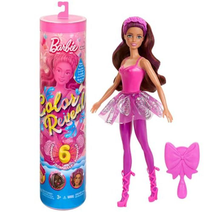 Poupée Barbie Color Reveal - Barbie - Ballerine - 6 surprises - Changement de couleur - Accessoires inclus