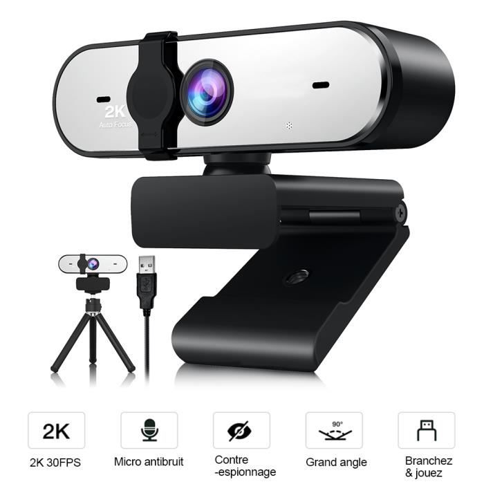 cam CAMPARK 2K QHD USB webcam pc avec microphone,trépied
