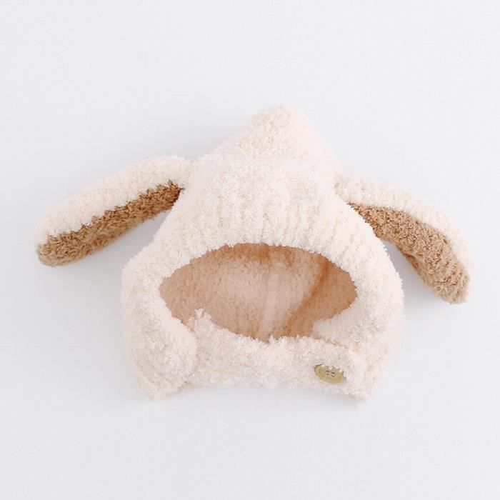 Moving Ears Chapeau d'animal en peluche – Capuchon d'oreille souple et mignon pour enfants, femmes, hommes – Costume de costumade pour Noël, Pâques, anniversaire
