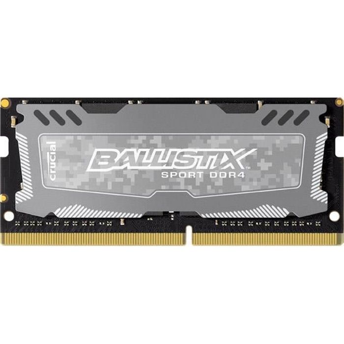 Vente Memoire PC BALLISTIX Mémoire PC Sport LT Gris - DDR4 - 8GB - 2400 MHz - SODIMM pas cher Vente Memoire PC BALLISTIX Mémoire PC Sport LT Gris - DDR4 - 8GB - 2400 MHz - SODIMM pas cher