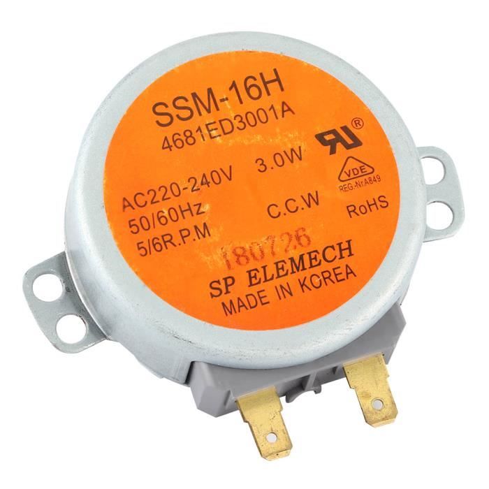 PLAQUE TOURNANTE SYNCHRONE Moteur 50-60Hz AC 220-240V CCW/CW 4W (5-6RPM) EUR 16,87 - FR