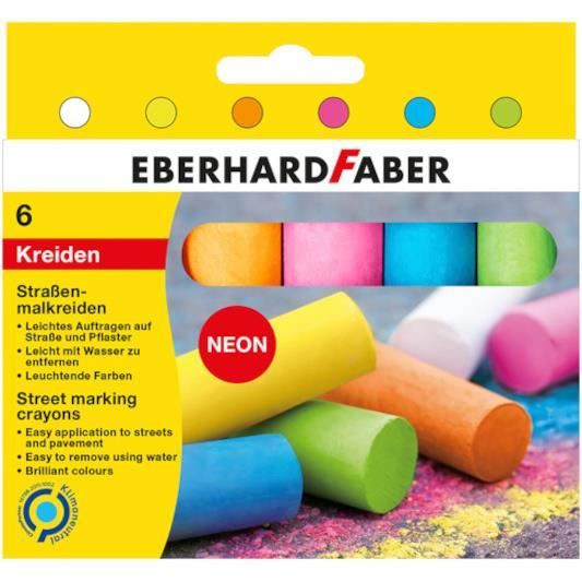 Eberhard Faber 526512 – Seau De 20 Craies De Rue – 6 Couleurs Vives