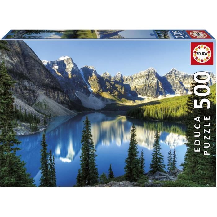 Puzzle - EDUCA - Lac en Alberta - 500 pièces - Paysage - 48x34 cm - Pour enfants à partir de 10 ans Puzzle - EDUCA - Lac en Alberta - 500 pièces - Paysage - 48x34 cm - Pour enfants à partir de 10 ans