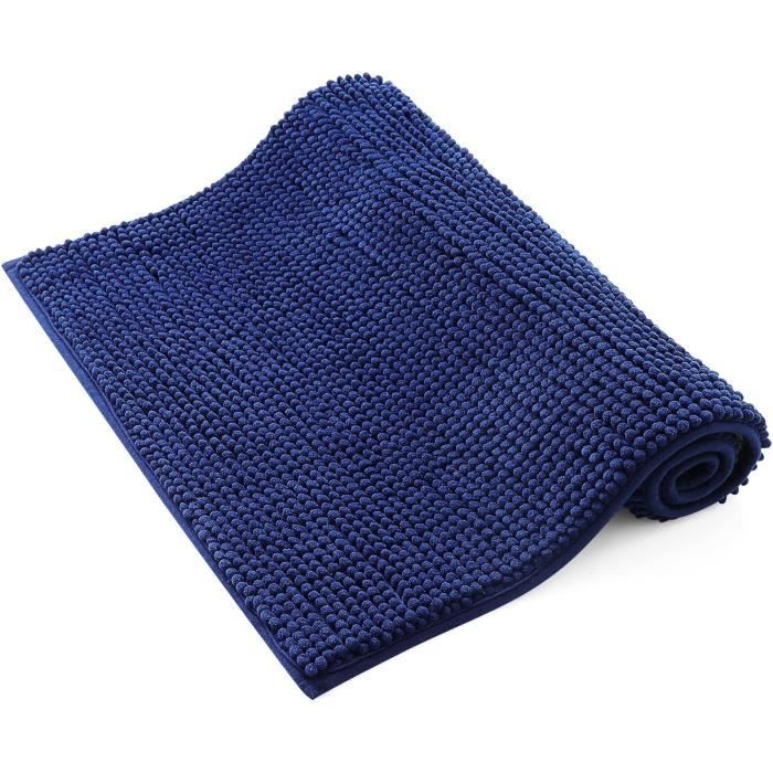Tapis De Bain Antidérapant En Mousse Mémoire De Forme - Noir, 50,8 X 81,3 Cm - Lavable En Machine, Super Absorbant - Pour Douche Et Baignoire