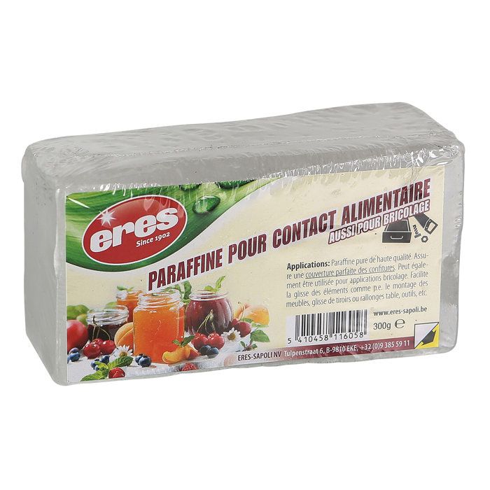 Paraffine en bloc pour contact alimentaire & bricolage - Eres - 300 gr