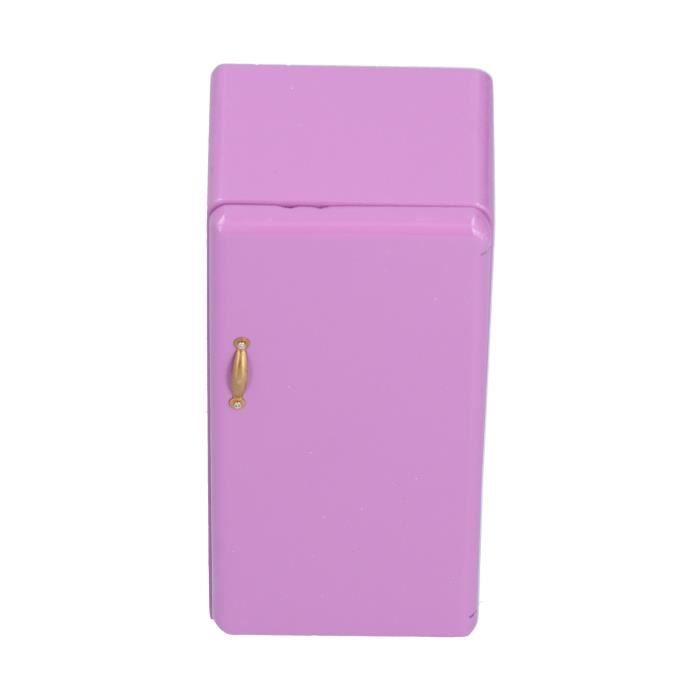 Réfrigérateur Miniature En Bois Pour Maison De Poupée 1/12 - Meuble - Dimensions : 6x5x12.5 Cm - Neuf