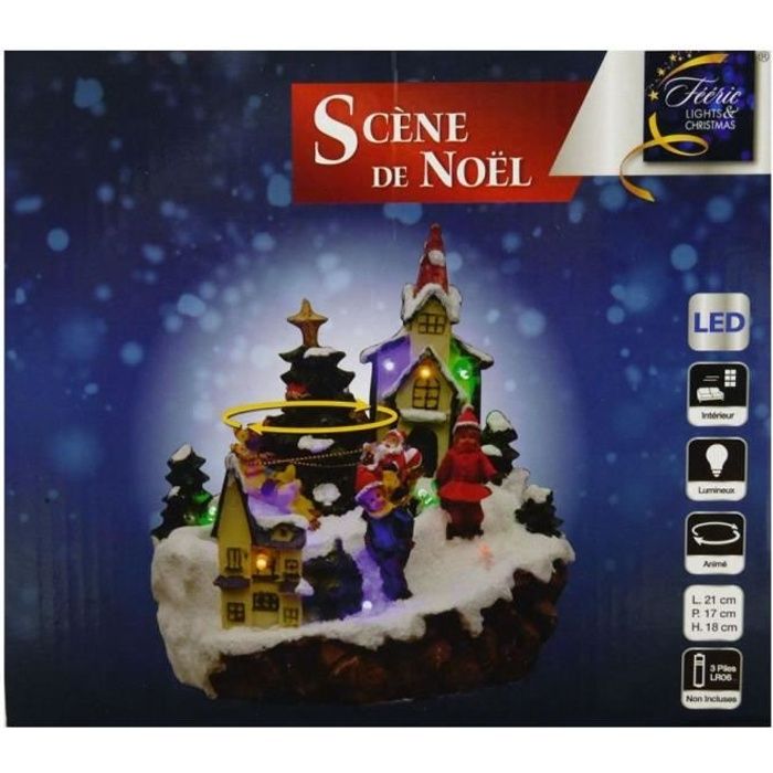 F/éerie Lights et Christmas D/éco No/ël h/ôtel en Ville Piles Lumineux anim/é