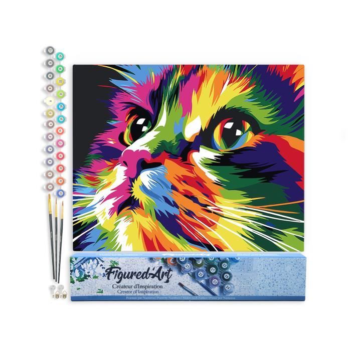 Kit Peinture Par Numéros - Chat Roux Et Ciel étoilé - Toile 40x50 Cm Pour Débutants Décoration Salon Chambre Kit Peinture Par Numéros - Chat Roux Et Ciel étoilé - Toile 40x50 Cm Pour Débutants Décoration Salon Chambre
