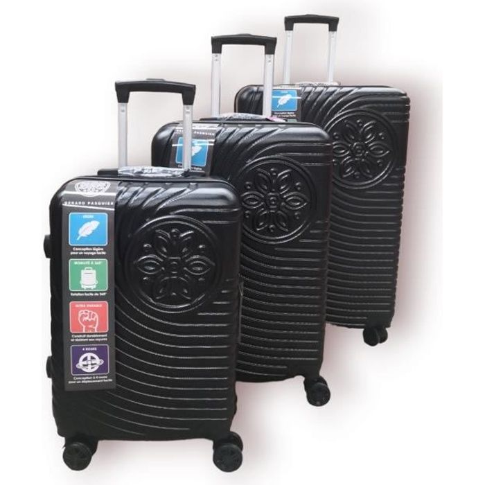 set de 3 valises abs " gerard pasquier" - noir