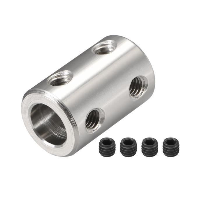 Sourcing Map Coupleur Arbre Moteur 6mm à 8mm - Accouplement Flexible Aluminium 2 Pièces