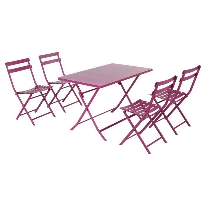 Salon De Jardin Rectangle Greensboro Prune 4 Places Hesperide