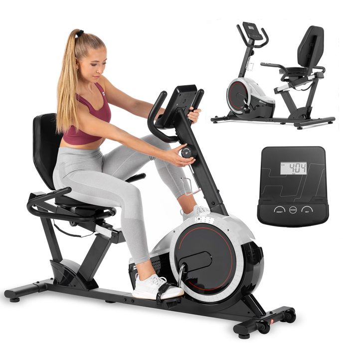 Vélo dappartement Semi-allongé Masse dinertie 15 kg Hop-Sport HS-060L Pulse