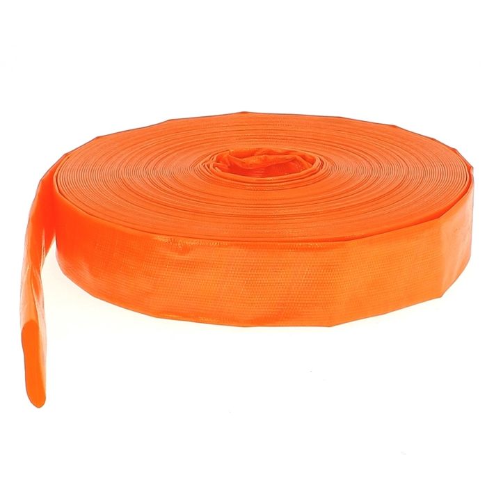Tuyau de refoulement plat Ø 25 mm (1'') orange - Longueur 25 mètres