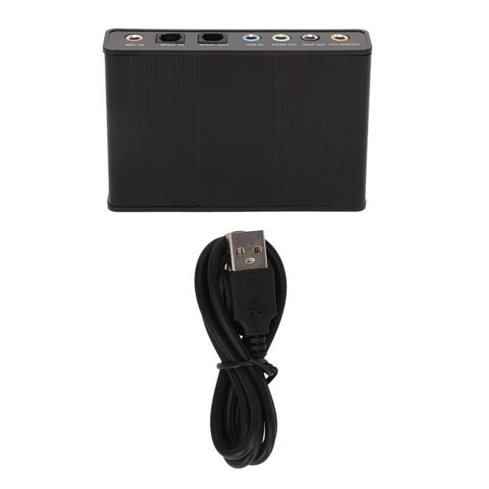 HURRISE adaptateur audio 5.1 Carte son USB 6 canaux 48 kHz taux  d'échantillonnage lecture analogique enregistrement carte son - Cdiscount  Informatique