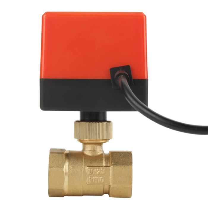 Vanne à Bille Motorisée DC 12V G1.5 DN40 - Pour Eau, Huile, Air, Silencieuse (<40 DB) Et étanche