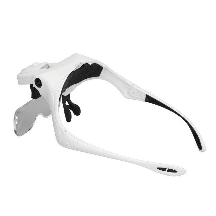 Loupe, loupe principale avec lentille grossissement 4x Loupe tête porter léger mains libres bandeau loupe de lecture bijoux loupe en verre