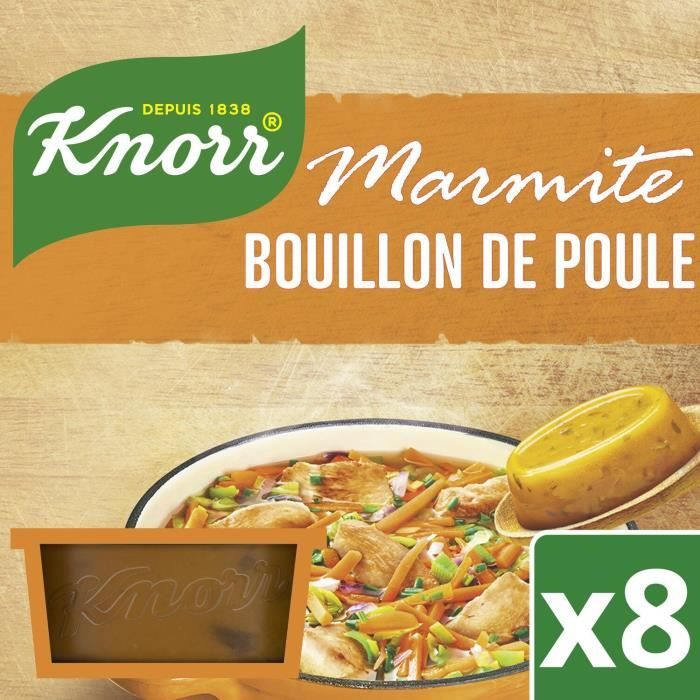 LOT DE 6 KNORR Bouillon de poule Bouillons paquet de 8 marmites