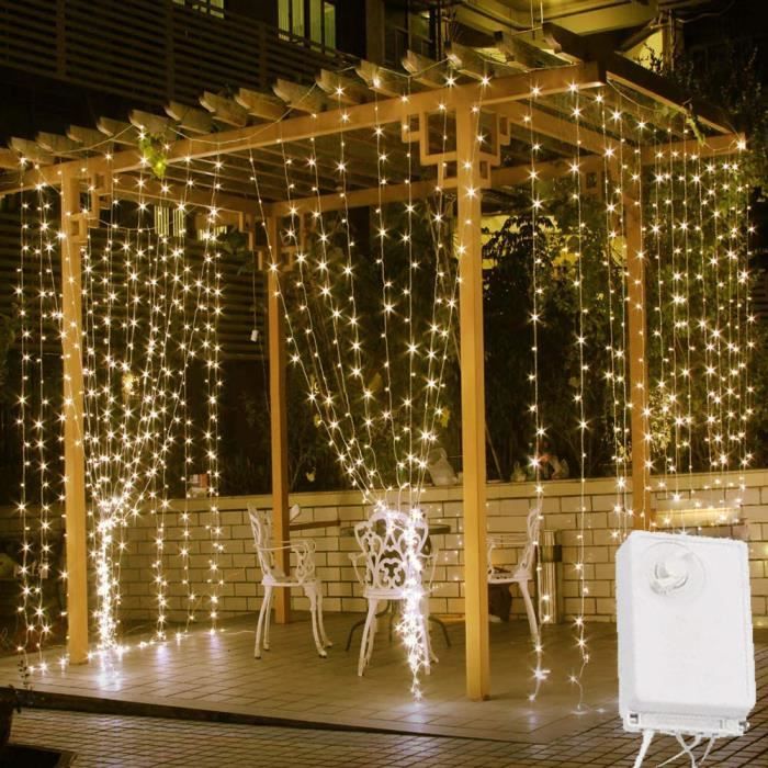 Guirlande Lumineuse Rideau 300 LED Rideau Lumineux 3M*3M 8 Modes ,  Decoration pour Noël, Mariage, Anniversaire, Fenêtre, Maison - Cdiscount  Maison