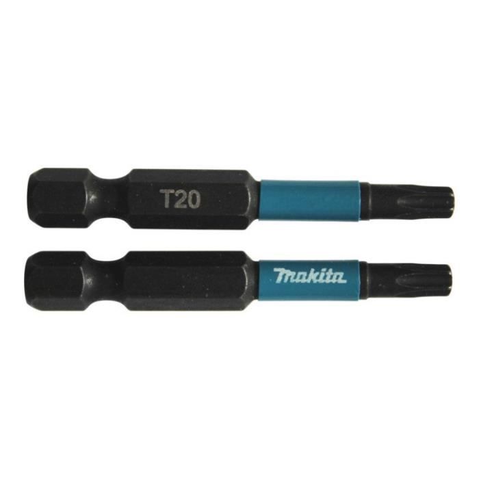Makita Embout Torx - TX20x50 - Lot de 2 pièces - Acier - Vissage et dévissage