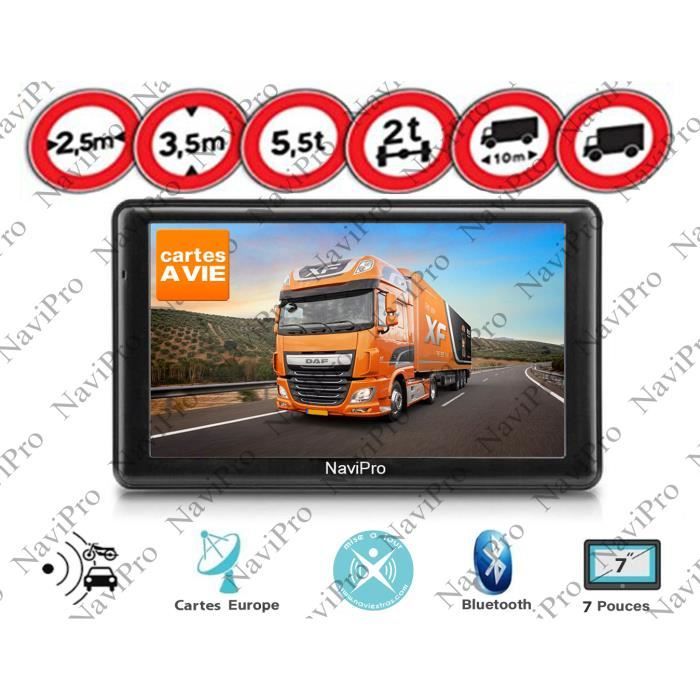 GPS POIDS LOURD CAMION BUS 7 POUCES TMC INFO TRAFIC A VIE Cdiscount Auto