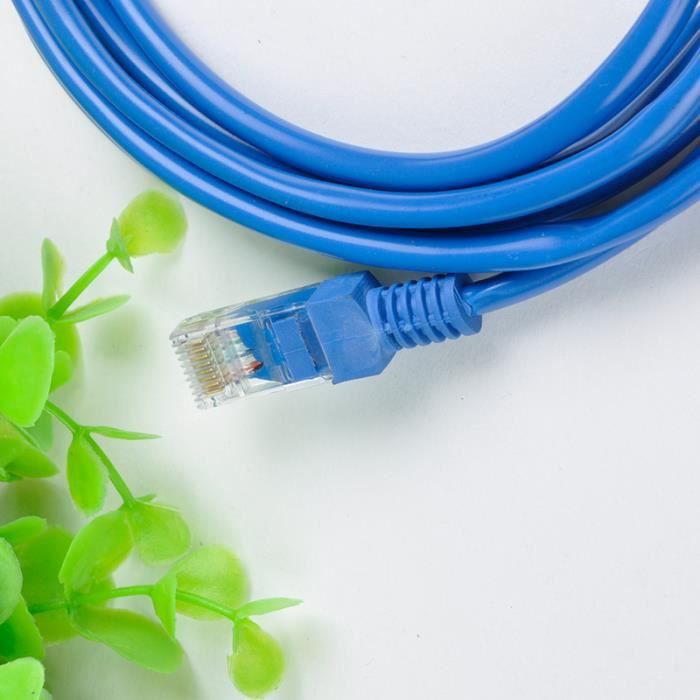 TechCraft Câble ethernet réseau Cat5e 350MHz RJ-45 100 pieds Bleu main image 0