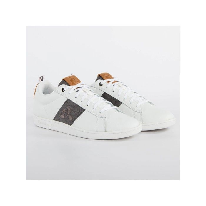 Basket Le Coq Sportif Courtclassic - Homme - Blanc - Lacets - Cuir