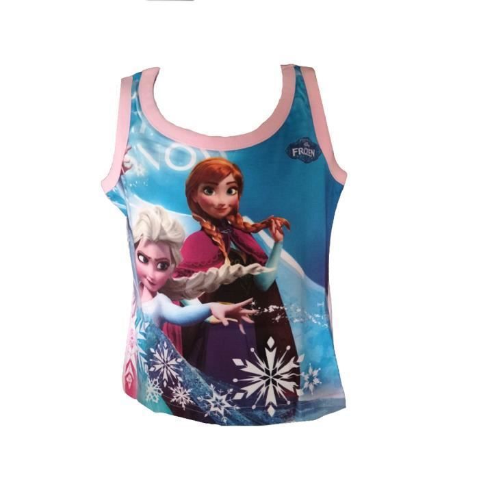 Tshirt débardeur La reine des Neiges rose clair Cdiscount PrêtàPorter