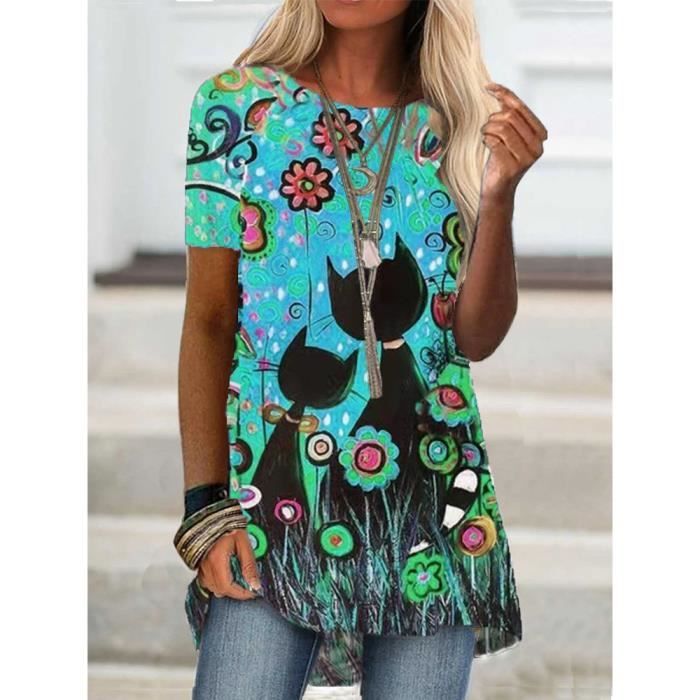 Chemise manches courtes relax imprimé abstrait main image 1