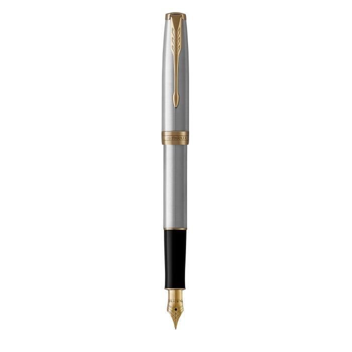 Stylo Bille Parker Sonnet En Acier Brossé - Modèle Prestige, Neuf De Stock Sans Emballage