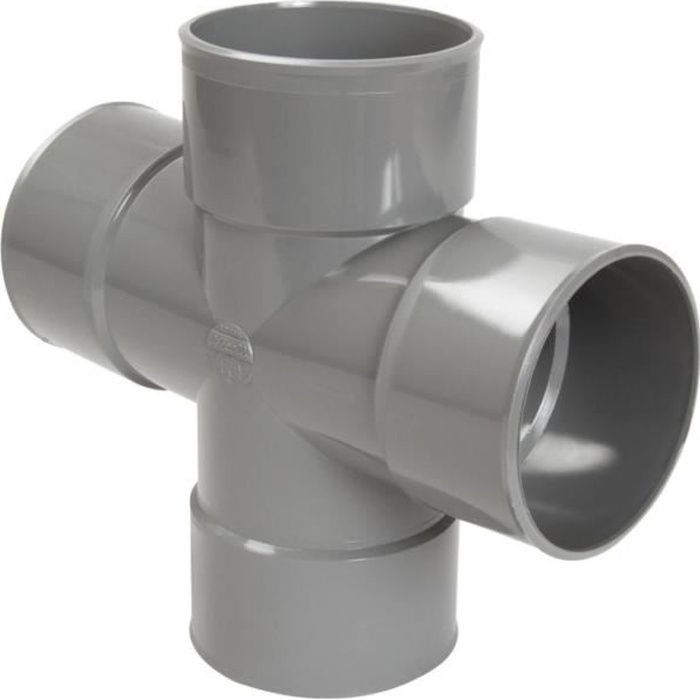 Nicoll Culotte Triple Parallèle à 45° 100/40/40/40 - Raccord PVC Évacuation NICT3B444 - Qualité Professionnelle
