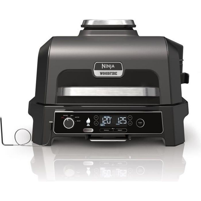 Barbecue électrique et fumoir avec thermomètre - NINJA - Woodfire Pro XL - OG850EU - Barbecue et Air