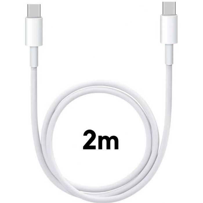 Cable USB-C USB-C 2m pour MacBook - MacBook Air - MacBook Pro - iMac - Mac  mini Phonillico®