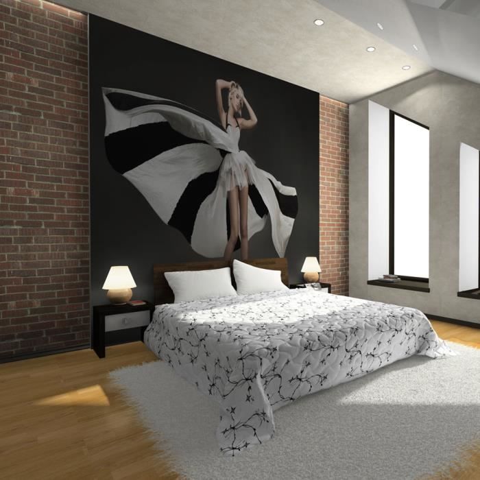 Papier peint Personnes Belle femme blonde à la robe merveilleuse 350x270 cm - Papier peint panoramique - Intissé