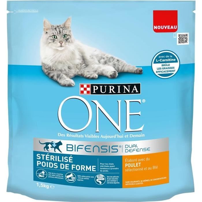 Purina One Croquettes Au Poulet Poids De Forme Pour Chat Adulte Sterilise 1 5 Kg Cdiscount Animalerie