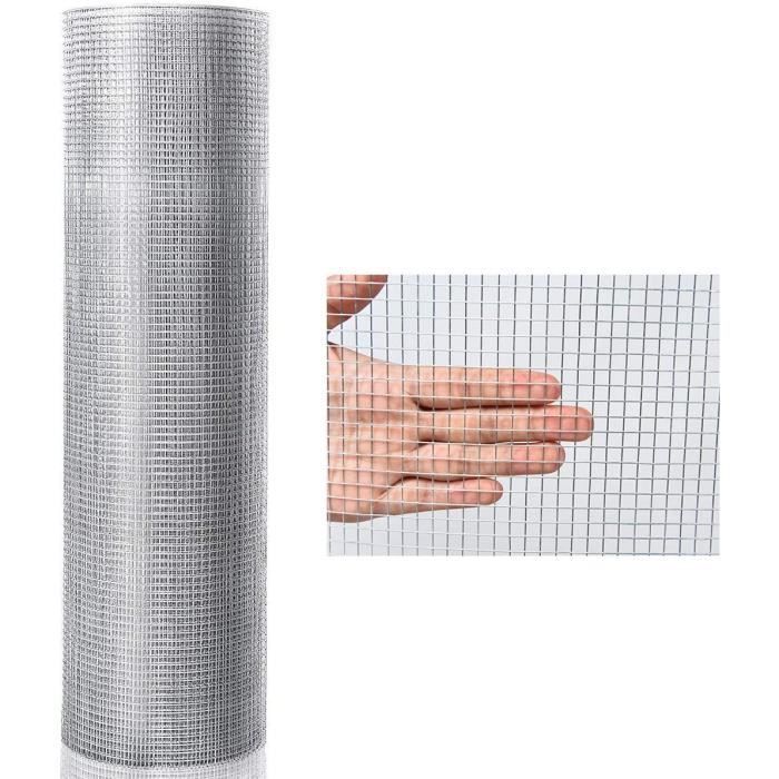 RELAX4LIFE 1 2x15 2m Grillage Métallique de Filtration en Fer Inox Galvanisé à Chaud Treillis Maille Fine pour Jardin/Usine/Ferme