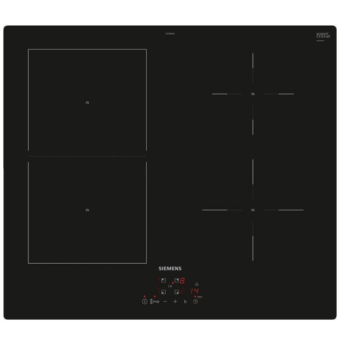 Siemens Table de cuisson induction 60cm 4 foyers 6900w noir - ED61RBSB6E