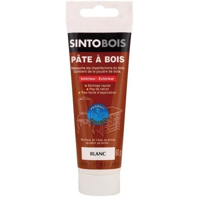 Pâte à bois à l'eau - blanc - 80g