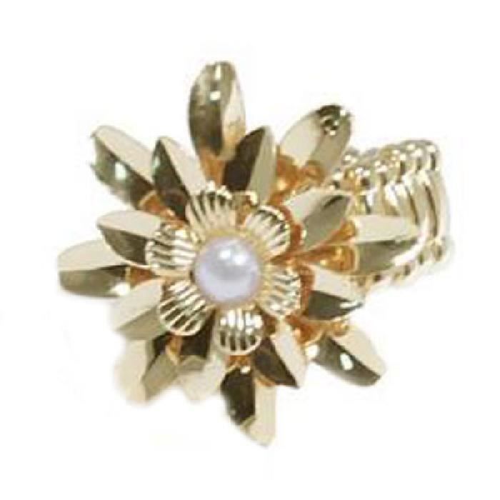 Bague Vintage en dentelle pour femmes, nouveau Design, fleur, noir/doré