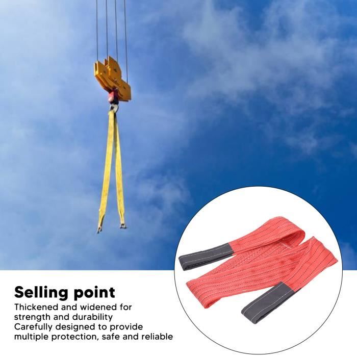 Élingue De Levage Ronde En Polyester – Sans Fin – 10 Tonnes, 3 Mètres – Pour Chantier, Usine, Transport – Très Résistante