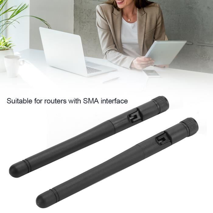 Câbles Antenne WiFi IPEX4 Vers SMA + 2 Antennes 5dBi Bewinner - Pour Cartes M.2/NGFF (Intel 9260AC, 7265AC, Etc.)