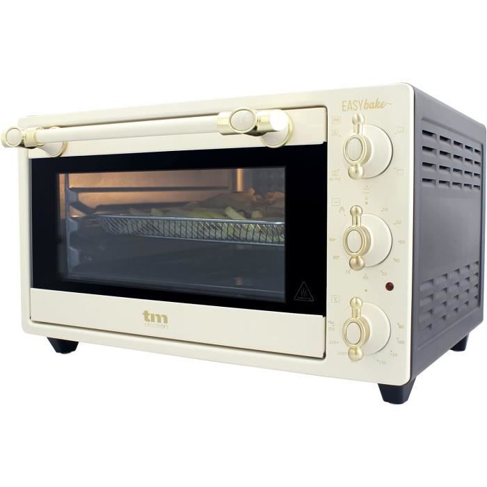 Mini Four Rétro TM Electron Easybake 20L - Avec Fonction Friteuse Sans Huile - 5 Fonctions, Température 80-250°C