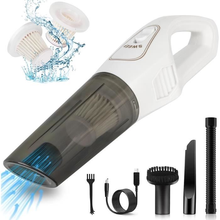 Aspirateur De Voiture Aspirateur à Main Sans Fil 120W 9000Pa Haute Puissance Mini Aspirateur Portable Adapté Pour Voiture Maison Bureau Poils D'Animaux